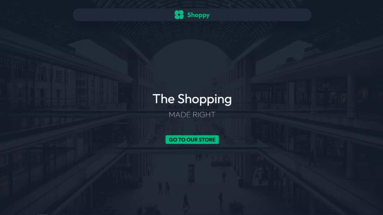 Preview image of Shoppy Website.
